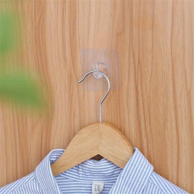 10pcs Sticky Horn Hook Self Adhesive Wall Hook Punch Traceless Hanging Storage