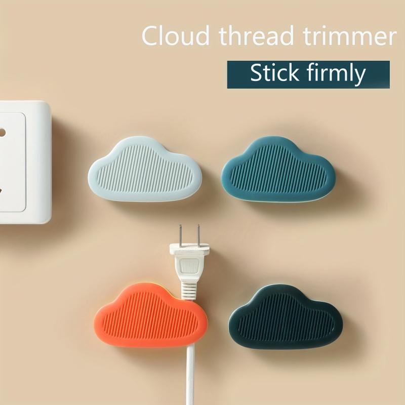 Plastic Cloud Plug Holder Adhesive Wire Organizer Wall Mounted