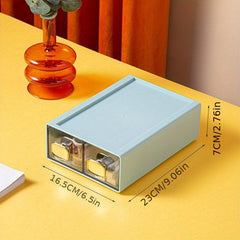 Stackable Desktop Organizer With Drawer Plastic Desk Stationery Organizer