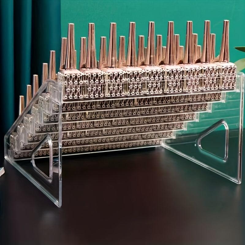 1pc Nail Polish Storage Rack Acrylic Desktop Display Holder Transparent Box
