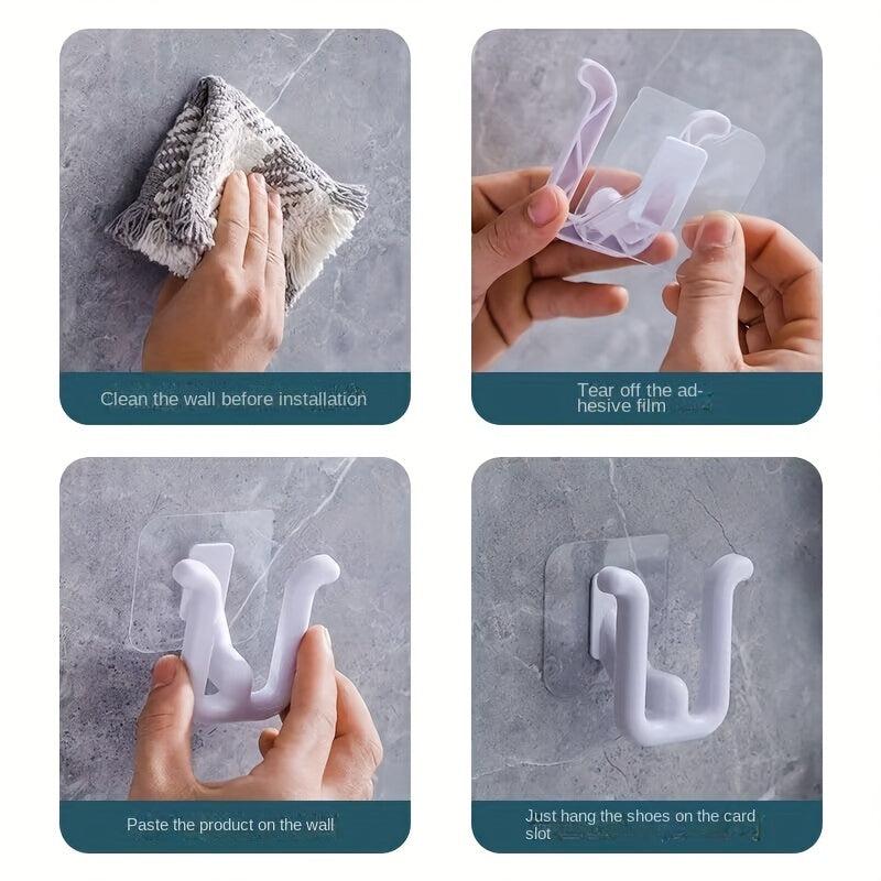 Toilet Drain Rack Wall Mounted Slippers Drying Rack Bathroom Storage