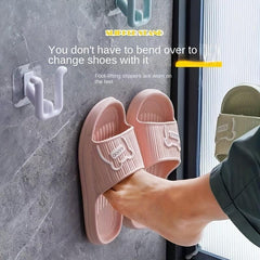 Toilet Drain Rack Wall Mounted Slippers Drying Rack Bathroom Storage
