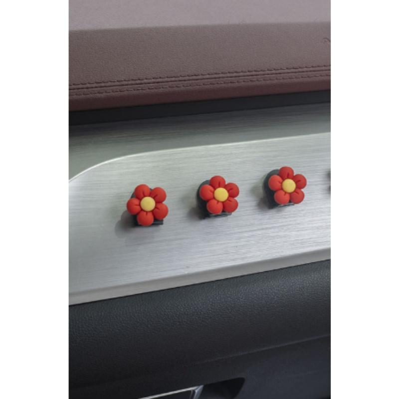 Red Flowers Car Hook - Car Front Hanging Storage Hook