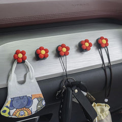 Red Flowers Car Hook - Car Front Hanging Storage Hook