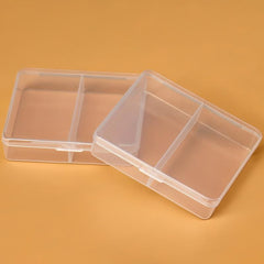 Mini Desktop Storage Box Organizer for Jewelry Crafts Beads - 2 Grids