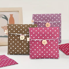 Large Capacity Cotton Linen Sanitary Napkin Storage Bag