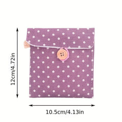 Large Capacity Cotton Linen Sanitary Napkin Storage Bag