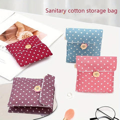 Large Capacity Cotton Linen Sanitary Napkin Storage Bag