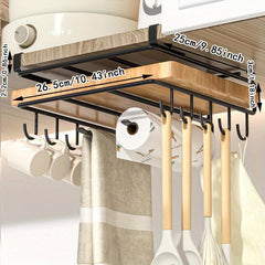 Stainless Steel Under Cabinet Storage Rack for Cutting Boards and Pot Covers