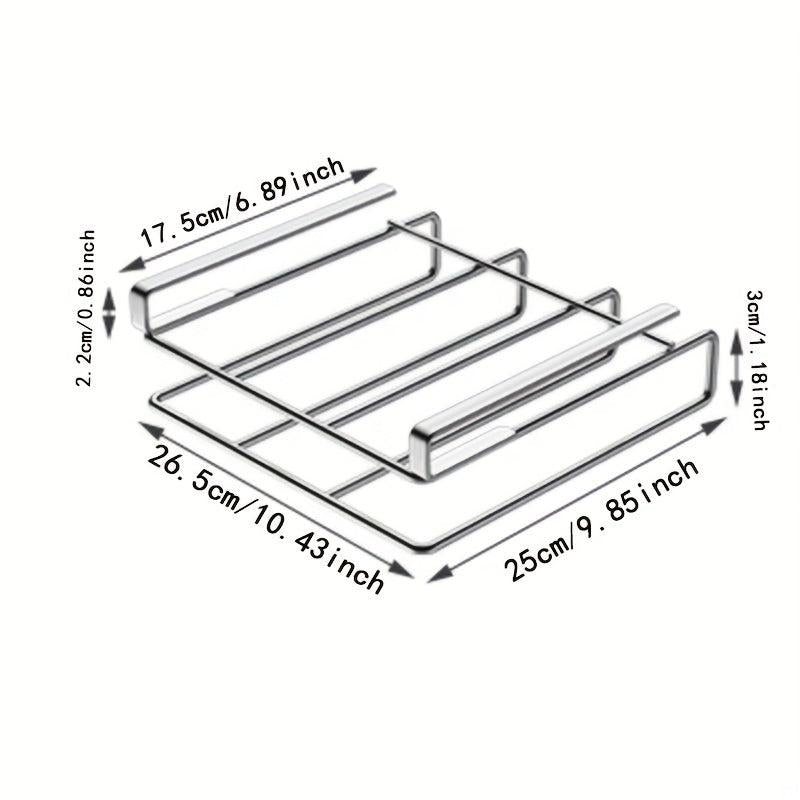 Stainless Steel Under Cabinet Storage Rack for Cutting Boards and Pot Covers