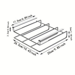 Stainless Steel Under Cabinet Storage Rack for Cutting Boards and Pot Covers