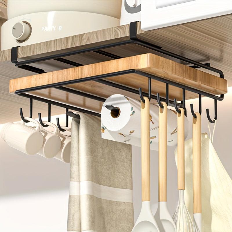 Stainless Steel Under Cabinet Storage Rack for Cutting Boards and Pot Covers
