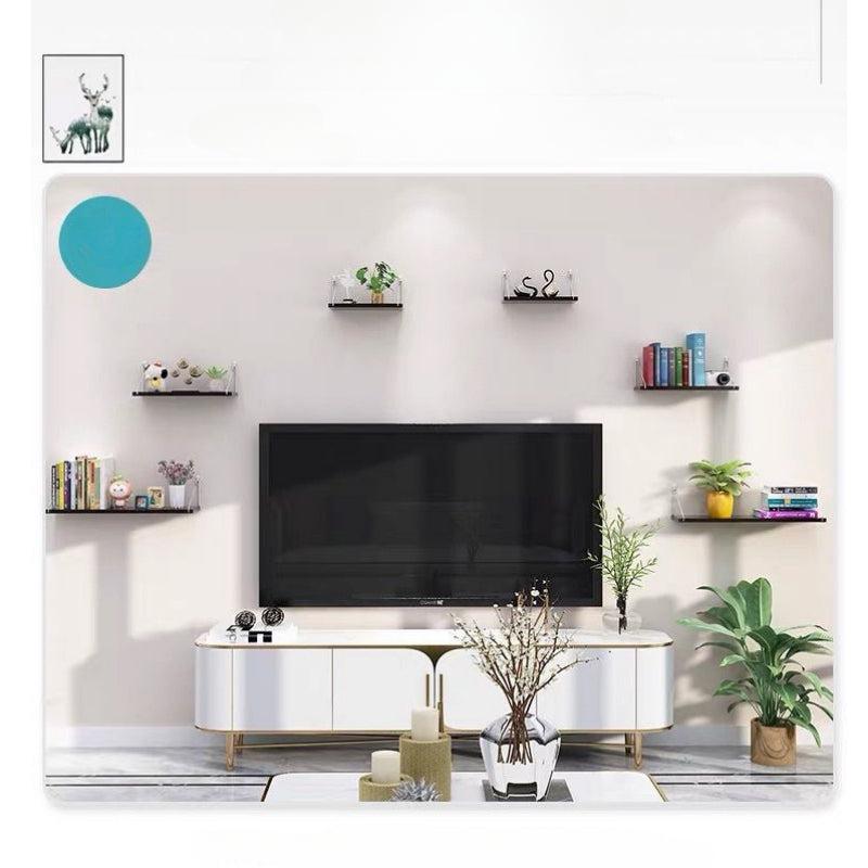 3pcs Wooden Floating Shelf Wall Mount Storage Rack Decor Set