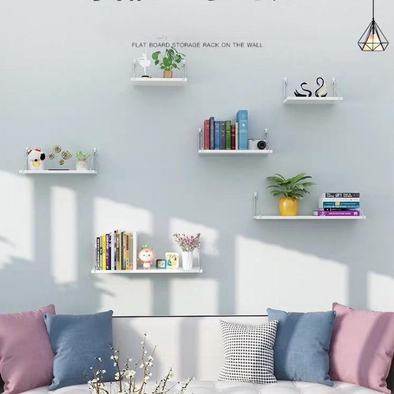3pcs Wooden Floating Shelf Wall Mount Storage Rack Decor Set