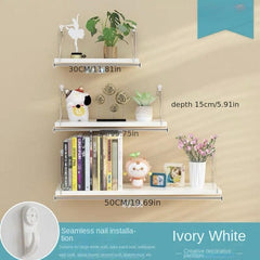 3pcs Wooden Floating Shelf Wall Mount Storage Rack Decor Set