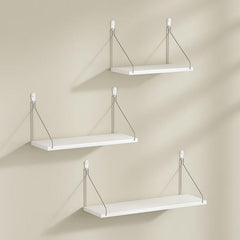 3pcs Wooden Floating Shelf Wall Mount Storage Rack Decor Set