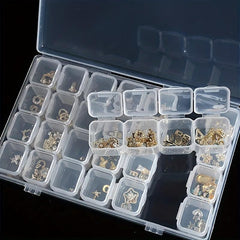 Grid Plastic Jewelry Box for Earrings and Nail Art