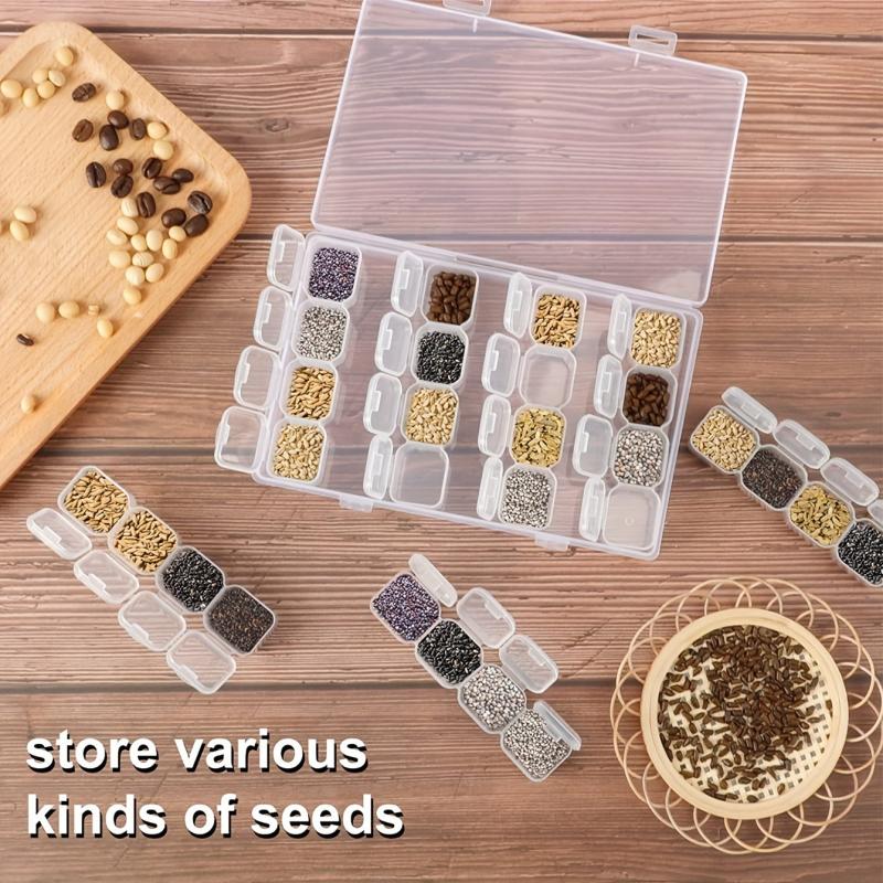 Grid Plastic Jewelry Box for Earrings and Nail Art
