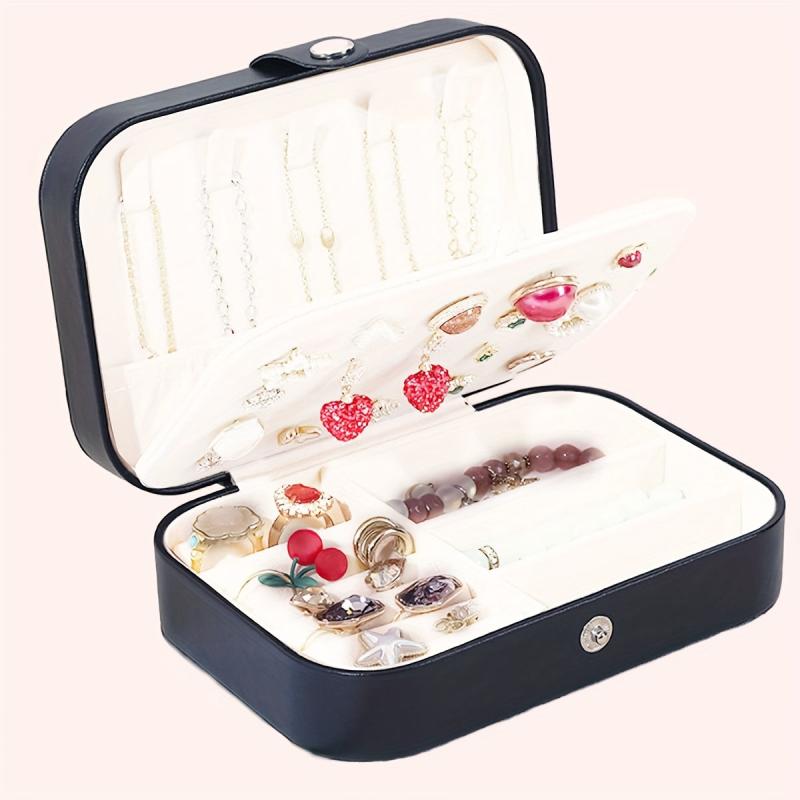 Stud Earring Box - Portable PU Leather Organizer