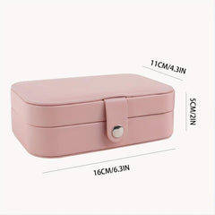 Stud Earring Box - Portable PU Leather Organizer
