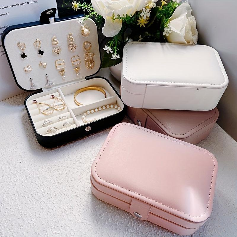 Stud Earring Box - Portable PU Leather Organizer