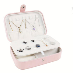 Stud Earring Box - Portable PU Leather Organizer