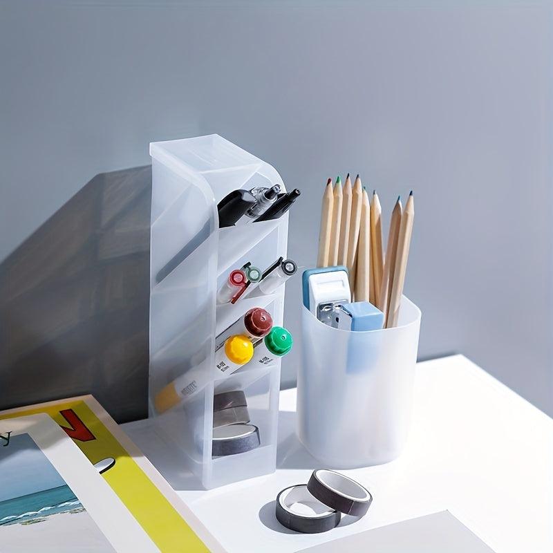 Transparent Desktop Storage Box Pencil Holder Makeup Organizer