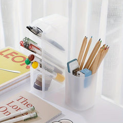 Transparent Desktop Storage Box Pencil Holder Makeup Organizer