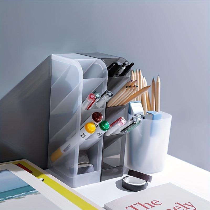 Transparent Desktop Storage Box Pencil Holder Makeup Organizer