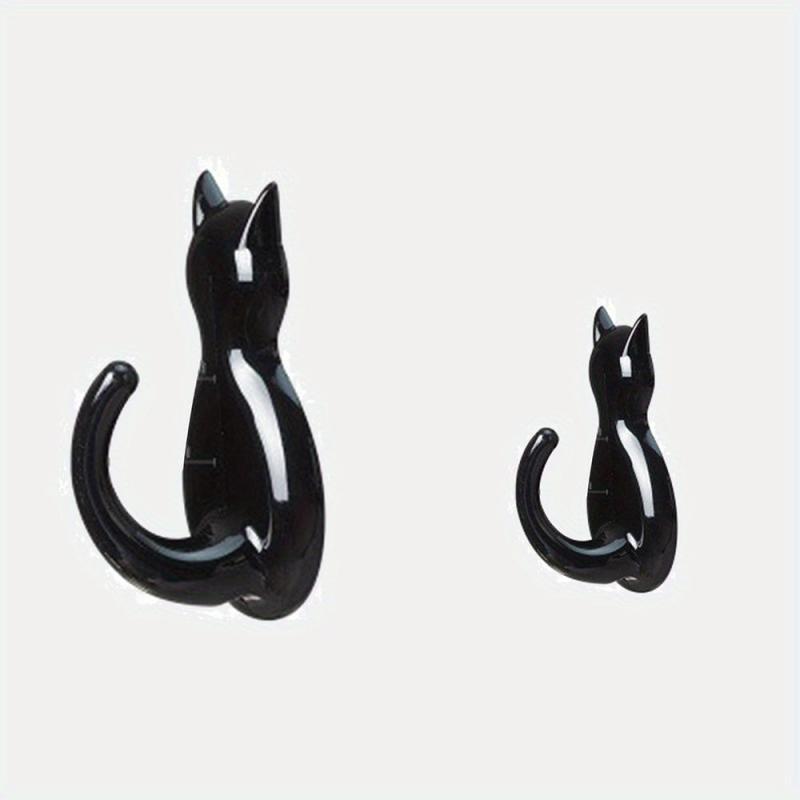2pcs Cat Tail Hook Wall Hanging Hook Waterproof Hook For Kitchen Toilet Bathroom