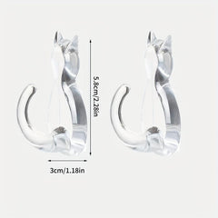 2pcs Cat Tail Hook Wall Hanging Hook Waterproof Hook For Kitchen Toilet Bathroom