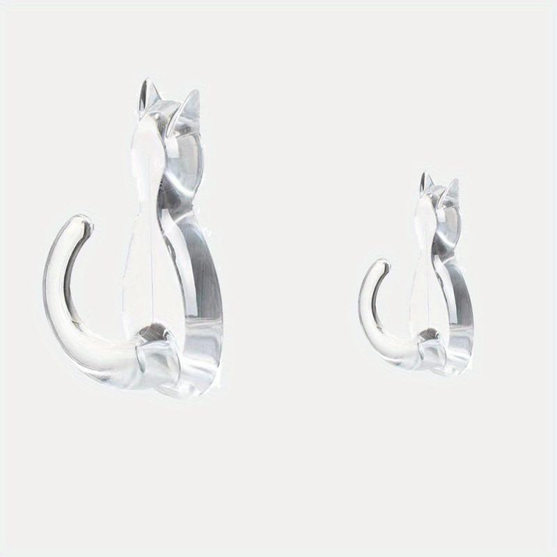 2pcs Cat Tail Hook Wall Hanging Hook Waterproof Hook For Kitchen Toilet Bathroom