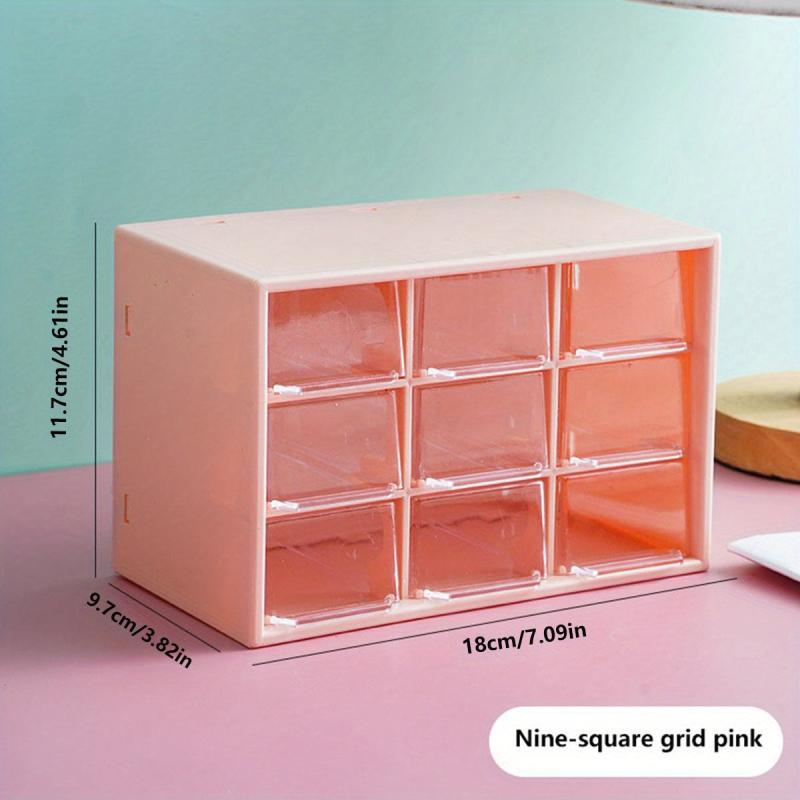 Grid Plastic Storage Box for Cosmetics Jewelry and Sundries