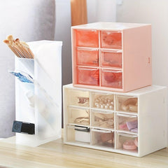 Grid Plastic Storage Box for Cosmetics Jewelry and Sundries