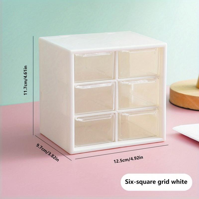 Grid Plastic Storage Box for Cosmetics Jewelry and Sundries