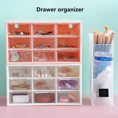 Grid Plastic Storage Box for Cosmetics Jewelry and Sundries