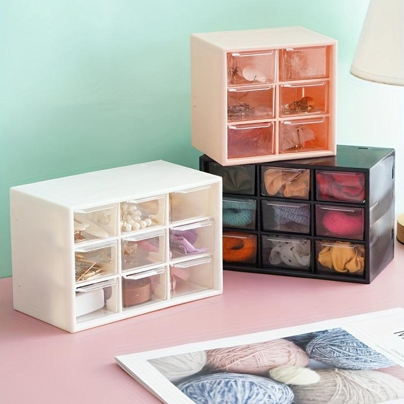 Grid Plastic Storage Box for Cosmetics Jewelry and Sundries