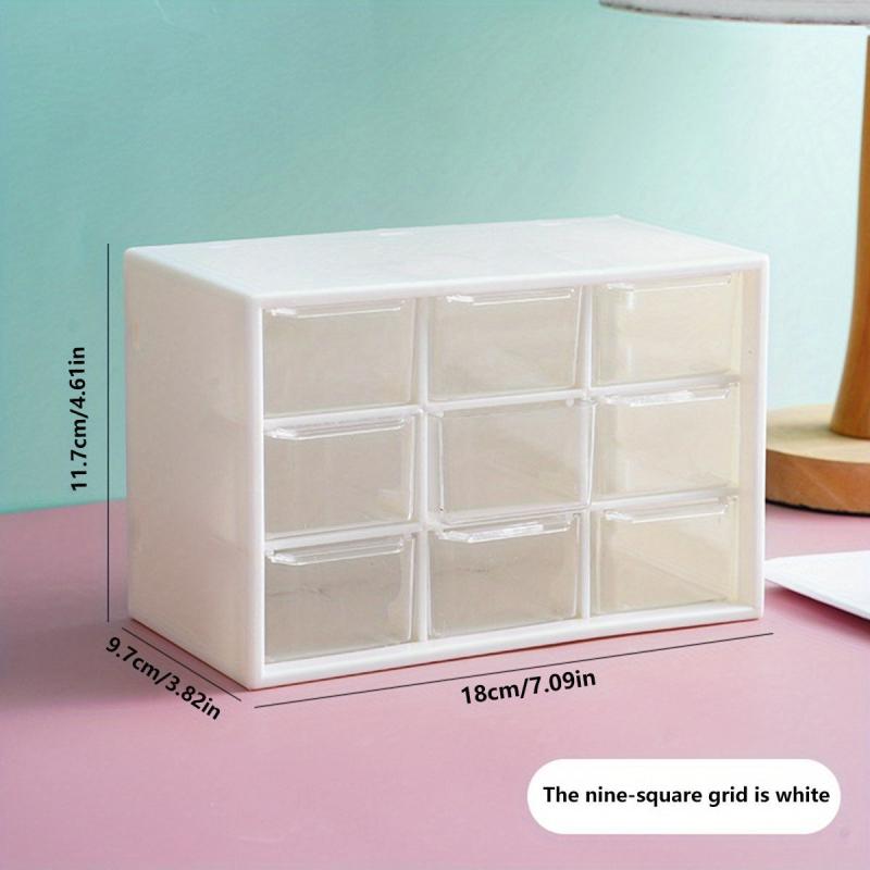 Grid Plastic Storage Box for Cosmetics Jewelry and Sundries