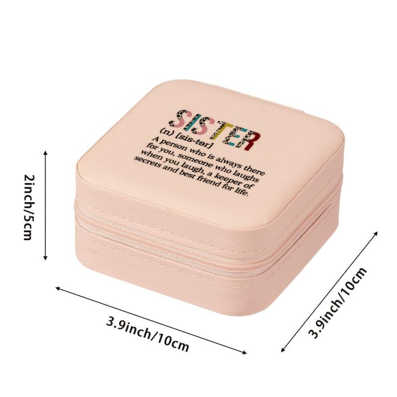 PU Leather Jewelry Box for Sister - Organizer Case for Jewelry