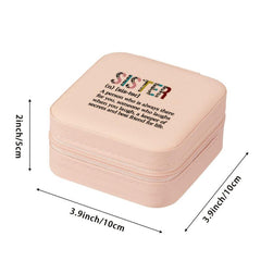 PU Leather Jewelry Box for Sister - Organizer Case for Jewelry