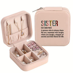 PU Leather Jewelry Box for Sister - Organizer Case for Jewelry