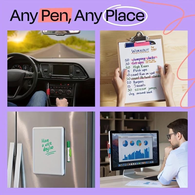 1pc Desk Sticky Pen Clip Desktop Storage Pen Clip Ball Pen Pencil Holder