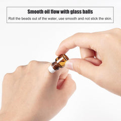 30 Pack 1ml Amber Glass Roller Bottle Set Essential Roll On Bottle