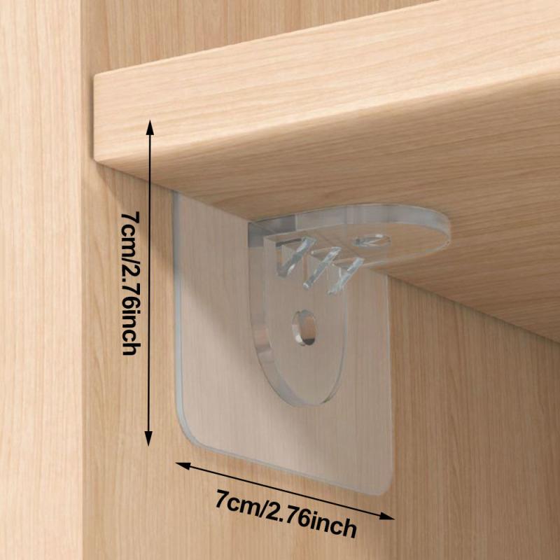 10pcs Punch Adhesive Shelf Bracket for Cabinet Book Shelve