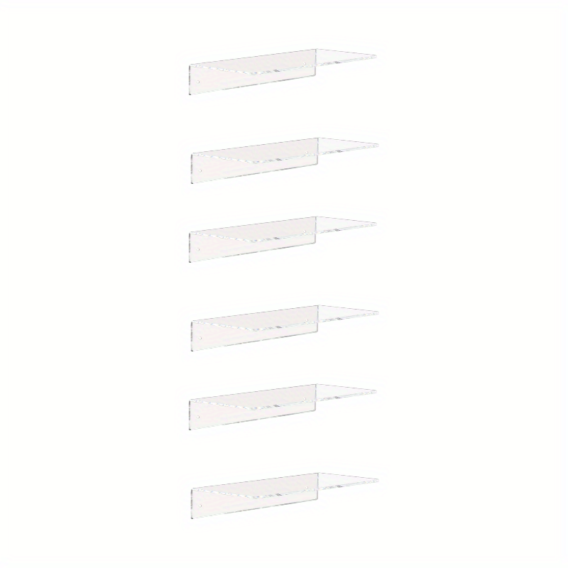 Clear Acrylic Floating Wall Shelf for Figures Plant Photo Storage