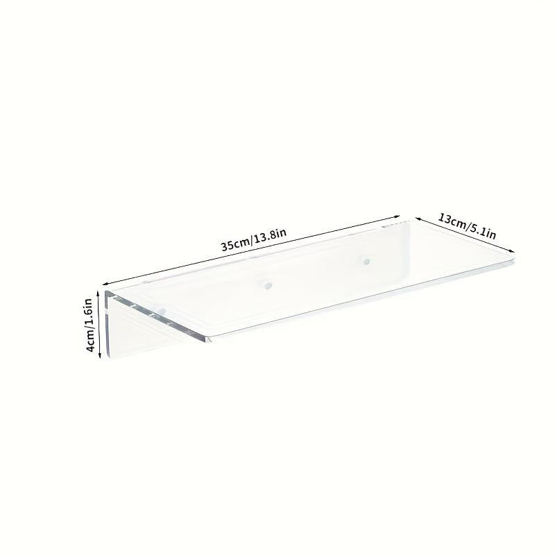 Clear Acrylic Floating Wall Shelf for Figures Plant Photo Storage
