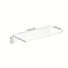 Clear Acrylic Floating Wall Shelf for Figures Plant Photo Storage