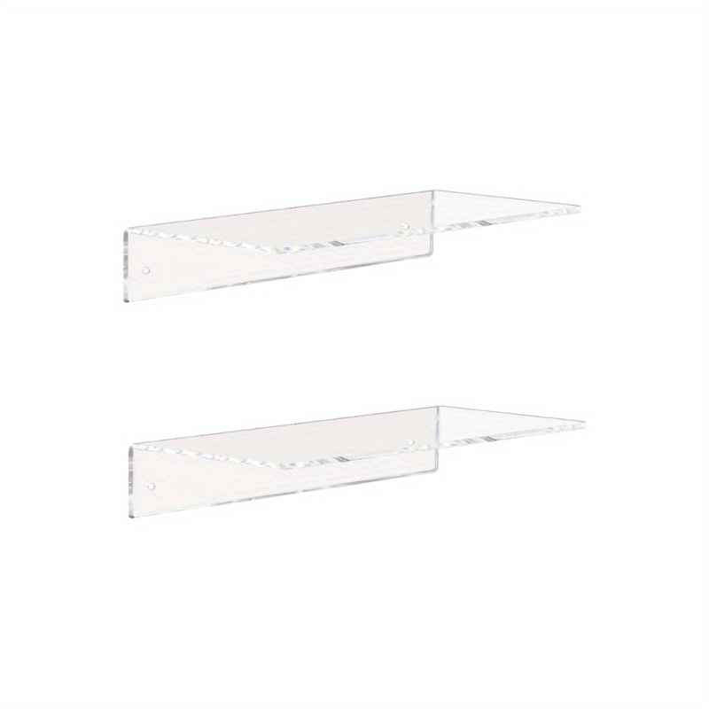 Clear Acrylic Floating Wall Shelf for Figures Plant Photo Storage