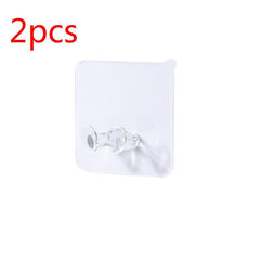 2pcs Transparent Wall Hook Self Adhesive Holder for Power Plug Socket