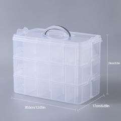 3-Layer Extra Large Toy Storage Box with Handles